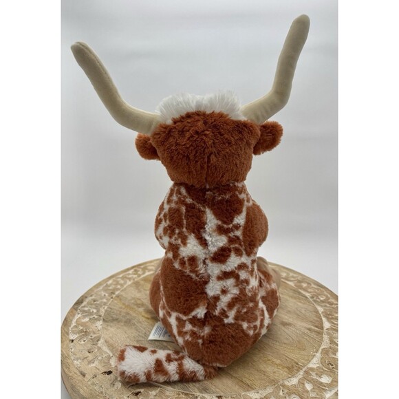 Build a Bear Longhorn Steer Brown Plush Cow University of Texas Mascot Farm BAB - Picture 3 of 8